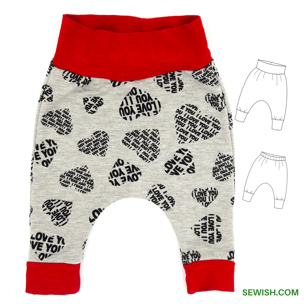 Harem Pants Baby Sewing Patterns. Sizes 0 Month 6 YEARS SEWish