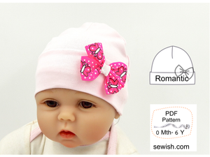 Baby Hat Beanie Sewing Patterns. Sizes NEWBORN - 6 YEARS