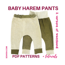 baby harem pants sewing patterns pdf, sewing pattern for boy, sewing pattern for girl