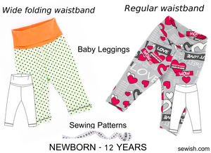 baby leggings pants sewing patterns pdf, sewing pattern for boy, sewing pattern for girl