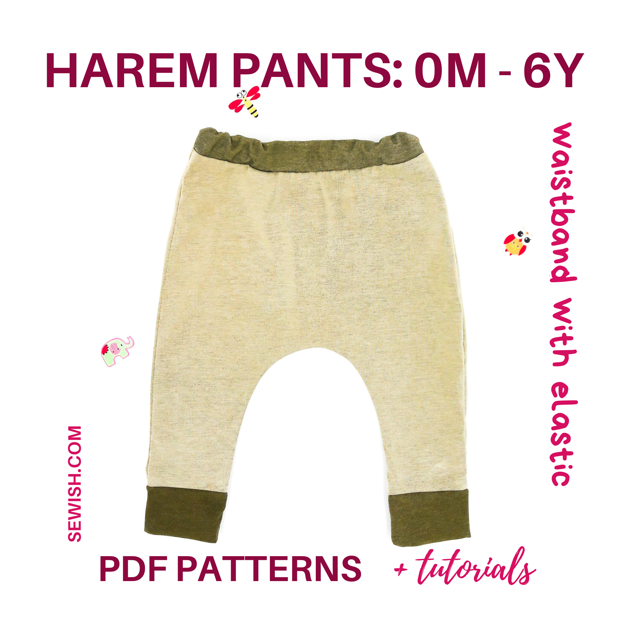 Stylish HAREM PANTS - DIY pattern to sew them - Sew Guide