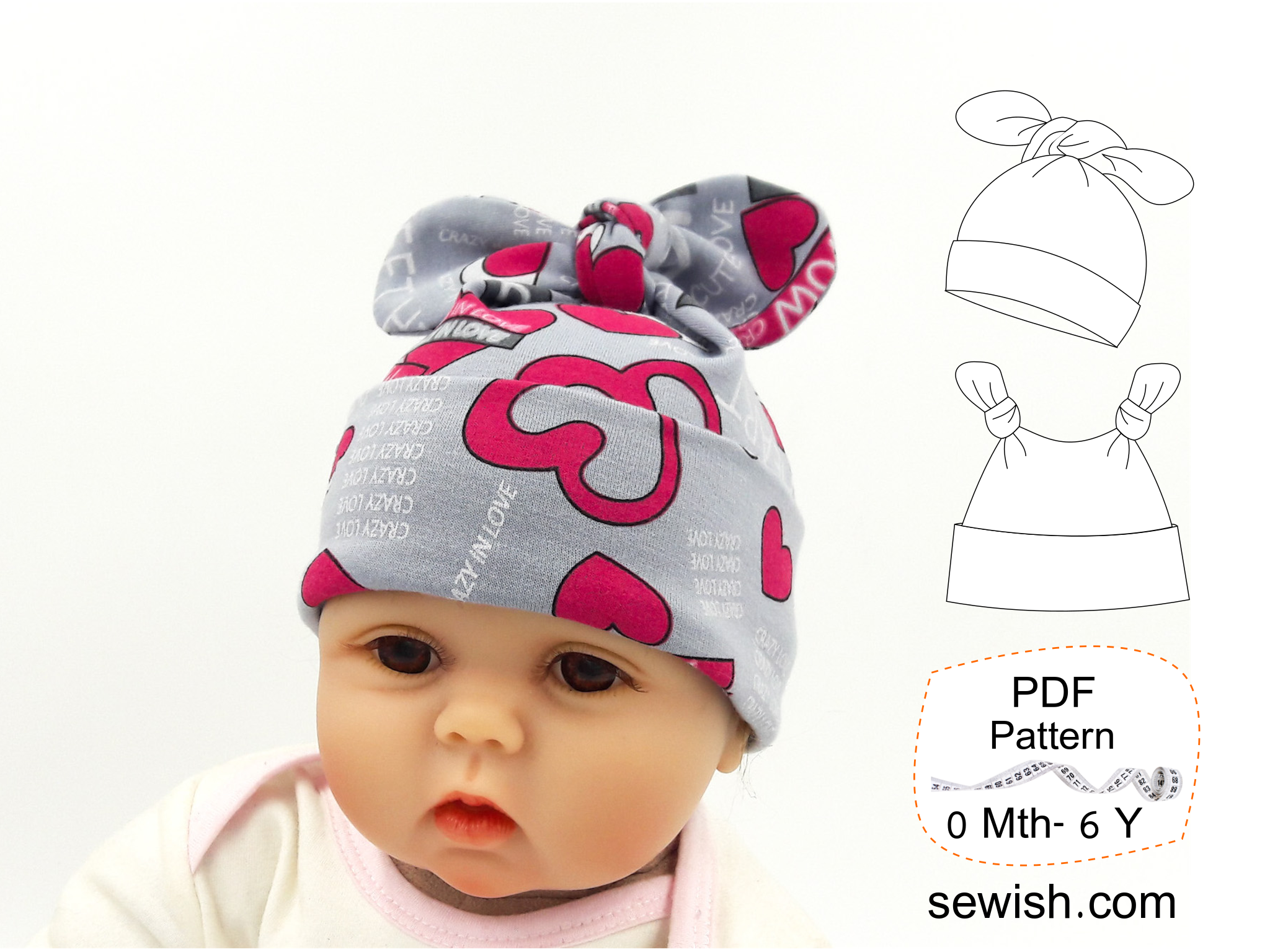 Top knot online baby beanie