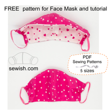 Sewing Pattern for Face Mask. Completely free Sewing Pattern